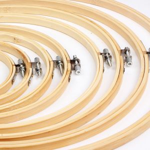 Buy cheap Wholesale Bamboo Circle Cross Stitch Frame Embroidery Hoops Set from wholesalers