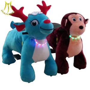 Buy cheap Hansel theme park equipment plush battery operated electric animal scooters from wholesalers