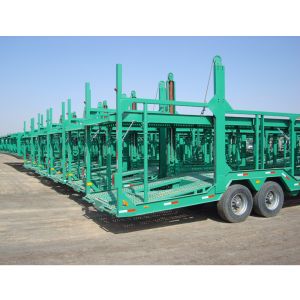 Buy cheap Heavy Duty Car Carrier Semi Trailer with T700/Q345 Steel Main Beam Hydraulic Lifting and JOST King Pin from wholesalers