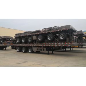 Buy cheap CIMC brand new 4 axles 100t capacity 40FT SPRING SUSPENSION FLATBED SEMI TRAILER  for sale from wholesalers