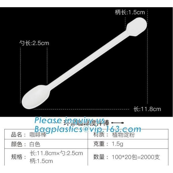 Buy cheap Biodegradable disposable Stirrer cutlery eco friendly,disposable CPLA Compostable cutlery,Corn Starch Coffee Stirrer from wholesalers