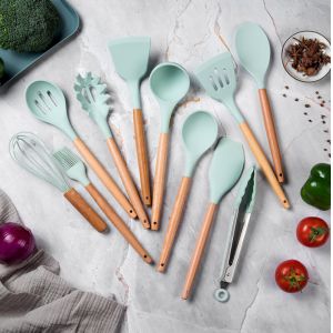 Buy cheap undegradable Silicone Kitchen Utensil Sets , Minimalist 12 Piece Silicone Utensil Set from wholesalers