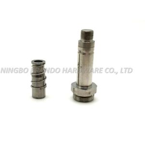 Thread Connection Silvery Solenoid Stem High Precision With External Spring
