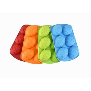 Buy cheap 6 Holes Silicone Easter Egg Mould , Colorful Silicone Cake Molds  For Kitchen from wholesalers
