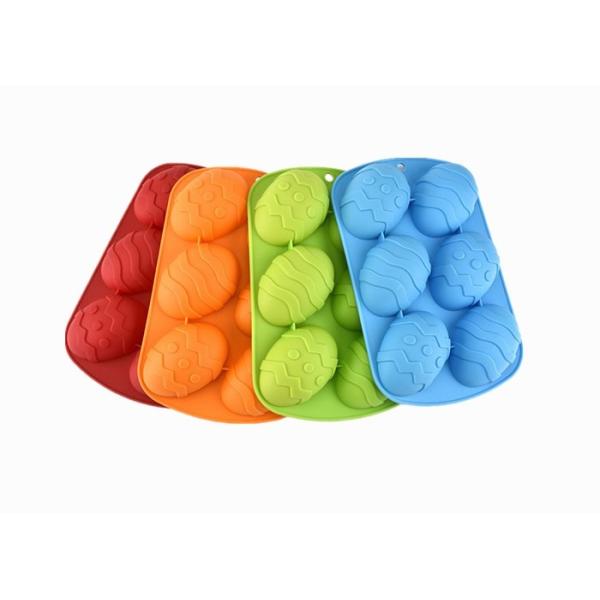 Buy cheap 6 Holes Silicone Easter Egg Mould , Colorful Silicone Cake Molds For Kitchen from wholesalers
