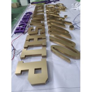 Buy cheap Factory supplier custom silver mirror 3D backlit Led lettering signs from wholesalers