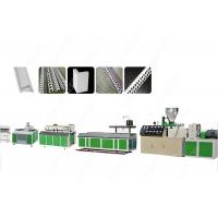 Buy cheap Conical Twin Screw PVC Profile Extrusion Line , Stainless Steel Plastic Corner Production Machine product