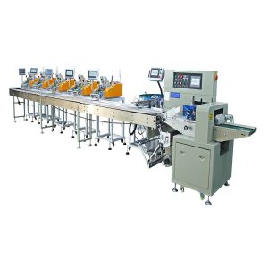 Buy cheap Pillow Type Automatic Counting Sealer Bag Packing Machine 3 Sides Sealing Plastic Bag from wholesalers