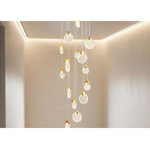 Buy cheap Height 2m Postmodern Rotating Stair 265V Crystal Glass Ceiling Lights from wholesalers