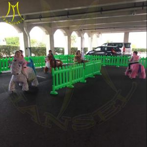 Buy cheap Hansel amusement outdoor playground game machine children ride on plush motorized animals from wholesalers