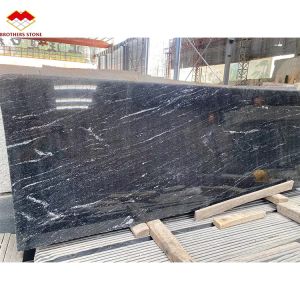 Buy cheap Via Lattea Black Granite Honed Cut-to-Size Tile for Classic and Elegant Floor Pattern from wholesalers