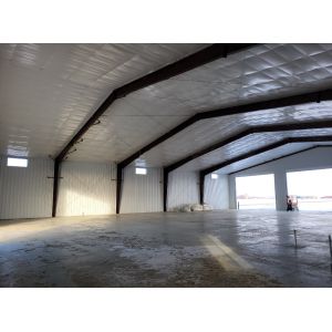Rockwool Insulation Metal Warehouse Building Steel Structure With Round Bar