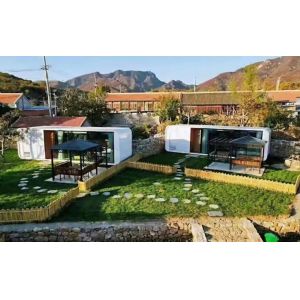 Customized Two Story Homes Design Container House with Rock Wool Sandwich Panel