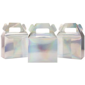 Buy cheap Custom Logo Printed Holographic Iridescent Foil Gable Packaging Boxes from wholesalers