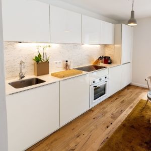 Buy cheap Modern Italian Assembled Kitchen Cabinets White Acrylic High Glossy product