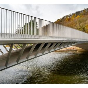 Buy cheap Free Design Long Span Pedestrian Modular Bridge Steel Bridge Construction product