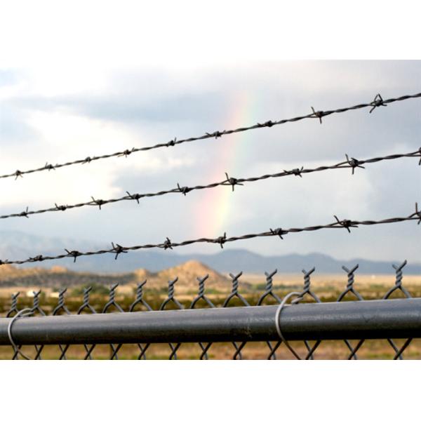 Quality Bwg 12 X 14 Hot Dip Galvanized Barbed Wire Double Strand Military Protection for sale