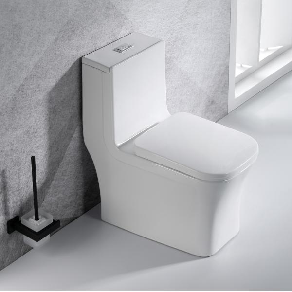 Quality Bathroom Siphonic One Piece Toilet Rimless Cupc Approved Ada Compliant for sale