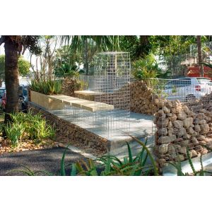 Galvanized 4mm Gabion Fence System Stainless Steel Wire Welded Gabion Wall