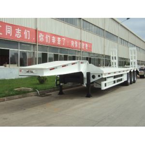 Buy cheap 40 ton low bed Semi-trailer with tri-axle from wholesalers