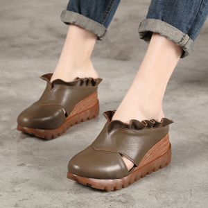 S396 Leather Shoes Handmade Toe Layer Cowhide High Quality Women'S Shoes Custom
