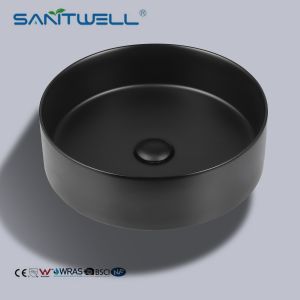 Buy cheap Chaozhou Popular Models Modern round Matt Black Ceramic Basin Above Counter Basin from wholesalers