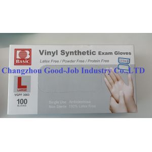 Buy cheap ASTM D5250 PVC  Disposable Synthetic Vinyl Exam Gloves from wholesalers