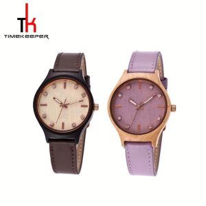 Buy cheap Water Resistant Walnut Wood Watch With Leather Strap Unisex Use from wholesalers