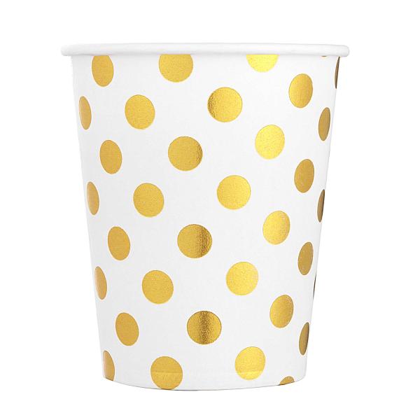 Buy cheap 236.588ml 8Oz Colored Polka Dot Striped Christmas Themed Disposable Coffee Cups from wholesalers