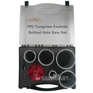 Buy cheap 7 pcs tungsten carbide grit hole saw kit masonry tile from wholesalers