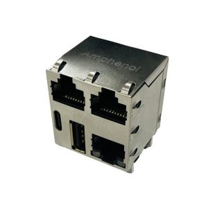 Buy cheap RJE7G58813A112 Connectors Modular Jack 8POS RJE7G Series Combo-Stacked Connectors from wholesalers