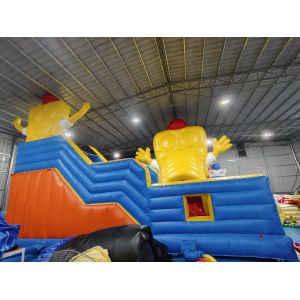 Buy cheap Automatic Move Inflatable Bounce House With Slide SpongeBob SquarePants Inflatable Fun City from wholesalers