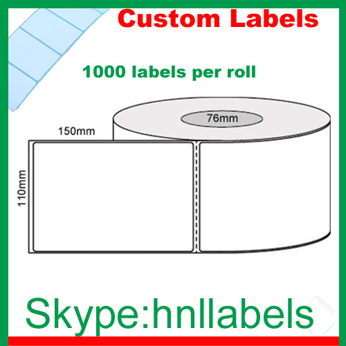 Thermal Transfer Labels 110mmX150mm/1 Plain Transfer roll Perm, Perfs,1,000Lpr