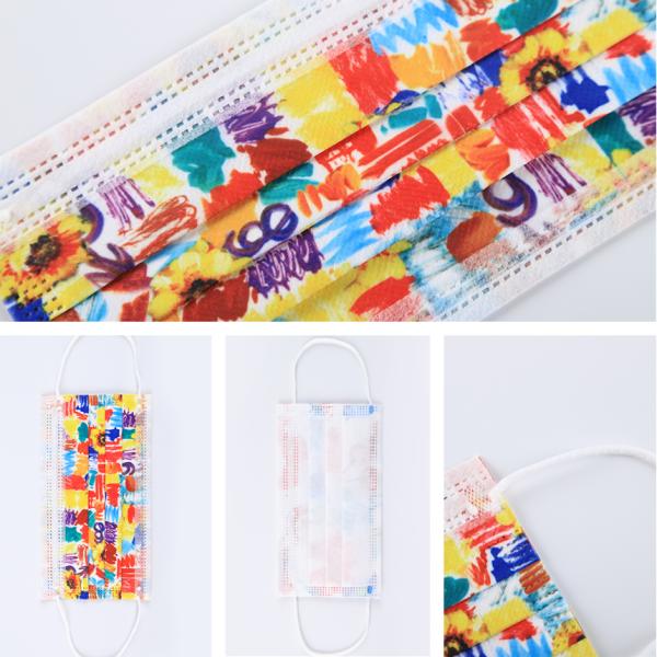 Disposable Face Mask Printed Kids Face Mask Custom Print ASTM F2100 Face Mask Custom Print