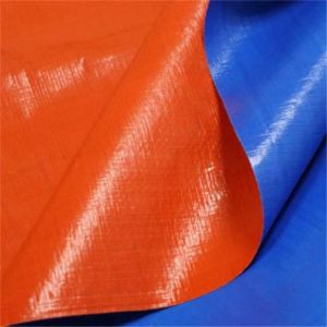 Waterproof and Rainproof Heavy Tarpaulin in Jakarta Indonesia Blue Sliver Orange