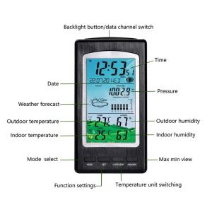 Wireless Weather Station With Precision Temperature And Humidity Meter