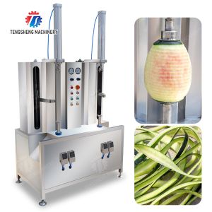 Melon and fruit double head with single cutter peeling machine pineapple Peeling