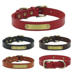Buy cheap Fixed With Rivets Top Layer Cowhide Collar Dog Leash Engraved On Bronze Iron Sheet from wholesalers