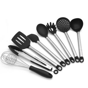 Buy cheap 9Pcs Silicone Cooking Utensils With Stainless Steel Handle from wholesalers