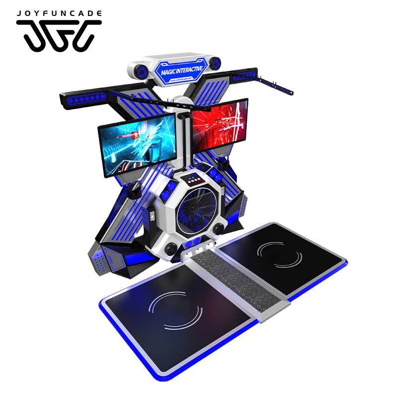 Buy cheap Dual-screen synchronized two-player VR standing Platform arena equipped with turbine lighting and wireless overhead bracket from wholesalers