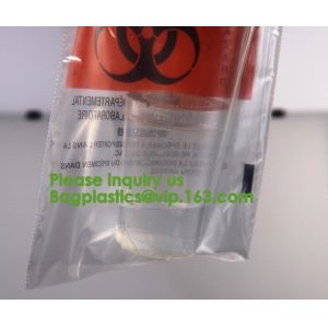 Buy cheap Reusable Resealable Biohazard Specimen Bags, Laboratory Sample Bag, Zip lockk, Outside Pocket Paperwork Pouch from wholesalers