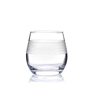 Buy cheap Customized LOGO New fashion Wine glass gift with gold and silver printing from wholesalers