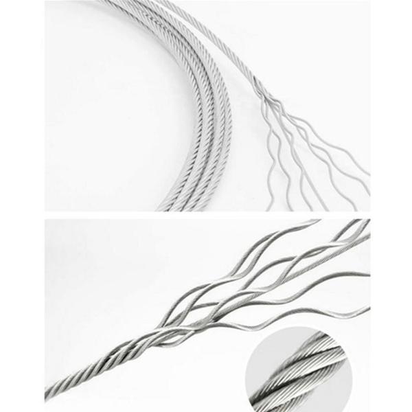 Customized Cable Deck Railing Metal Wire Rope 5/32" 3/16" SS316 7x19 7x7