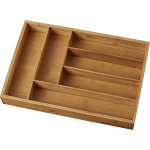 China Hard Bamboo Silverware Drawer Organizer High Temperature Of Than 200 Degree on sale