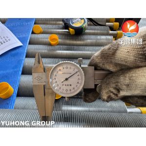 EN 10217-7 1.4301 Extruded Fin Tube With Aluminum 1060 Fin For Air Heaters