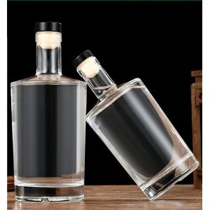 Buy cheap 500ml/750ml Custom Hot Stamping Glass Bottle for Wine and Brandy Surface Treatment from wholesalers