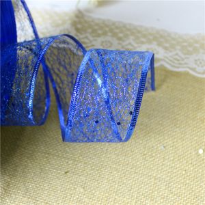 Buy cheap Metallic Organza Mesh Ribbon For Christmas Holiday Decoration Glitter Wired Edge Ribbon from wholesalers