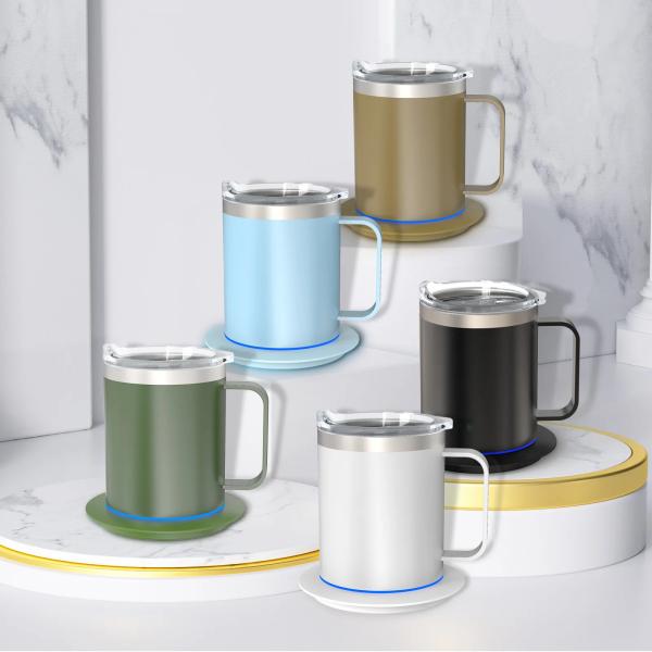 Quality Thermostatic Temperature Control Self Heating Ceramic Mug 55 Degree for sale