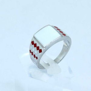 Buy cheap stainless steel ring with different color enamel LRX18 from wholesalers
