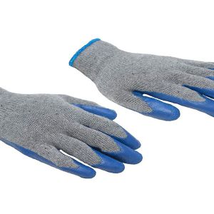 Buy cheap Nylon Knitted Liner Latex Palm Coated Gloves , Blue Garden Work Gloves from wholesalers